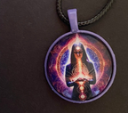 Amulett – lila flieder – 25 mm / lila – Produktansicht 1