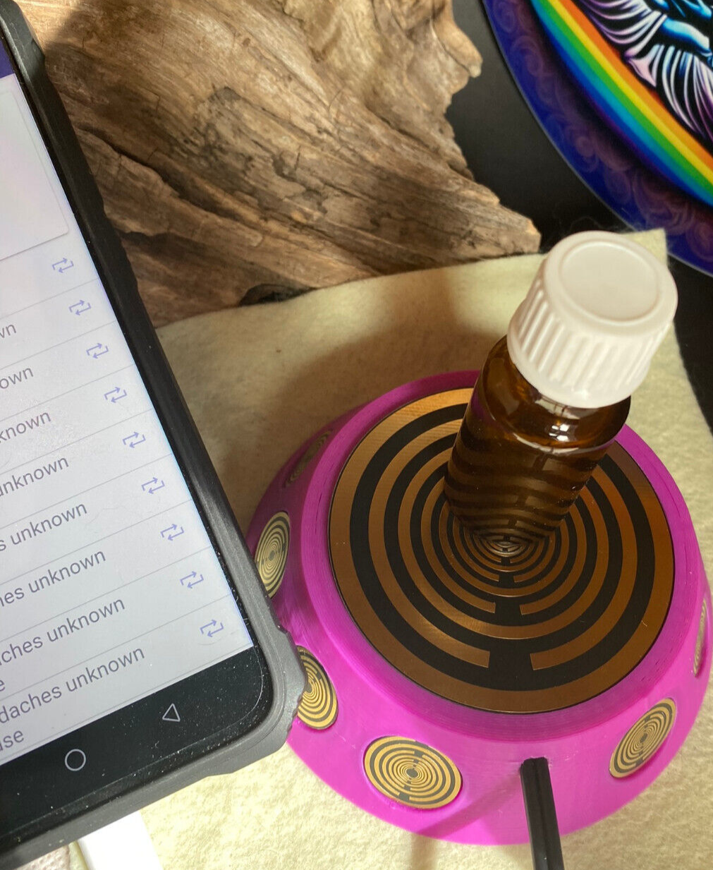 69 mm VibraNex UFO – pink, Oberflächenplatte goldlegiert – Produktansicht 1