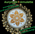 Amulett – Vector Equilibrium – 25 mm / goldlegiert / weiß – Produktansicht 1