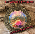 Amulett – Merkaba + Blume des Lebens – 25 mm / regenbogenfarben – Produktansicht 1
