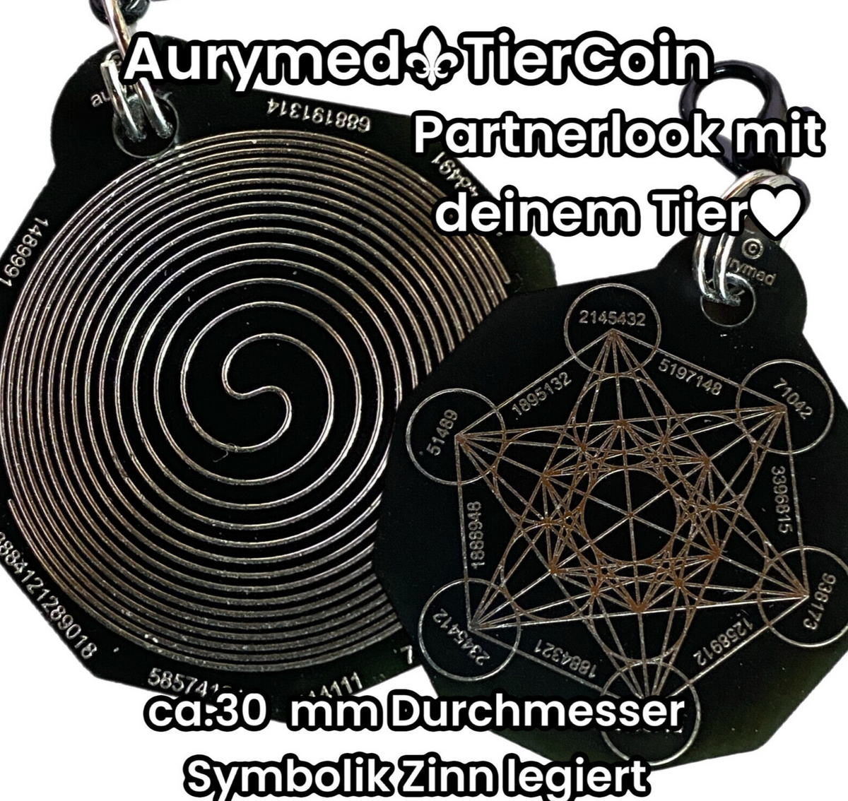 AURYMED Animal Tier Coin Schwarz – Beispiel 24