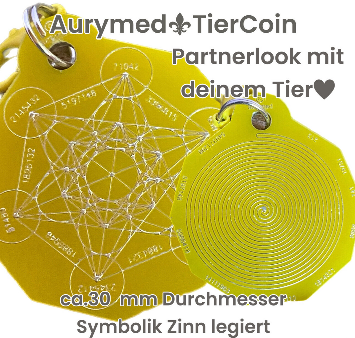 AURYMED Animal Tier Coin Gelb – Beispiel 1