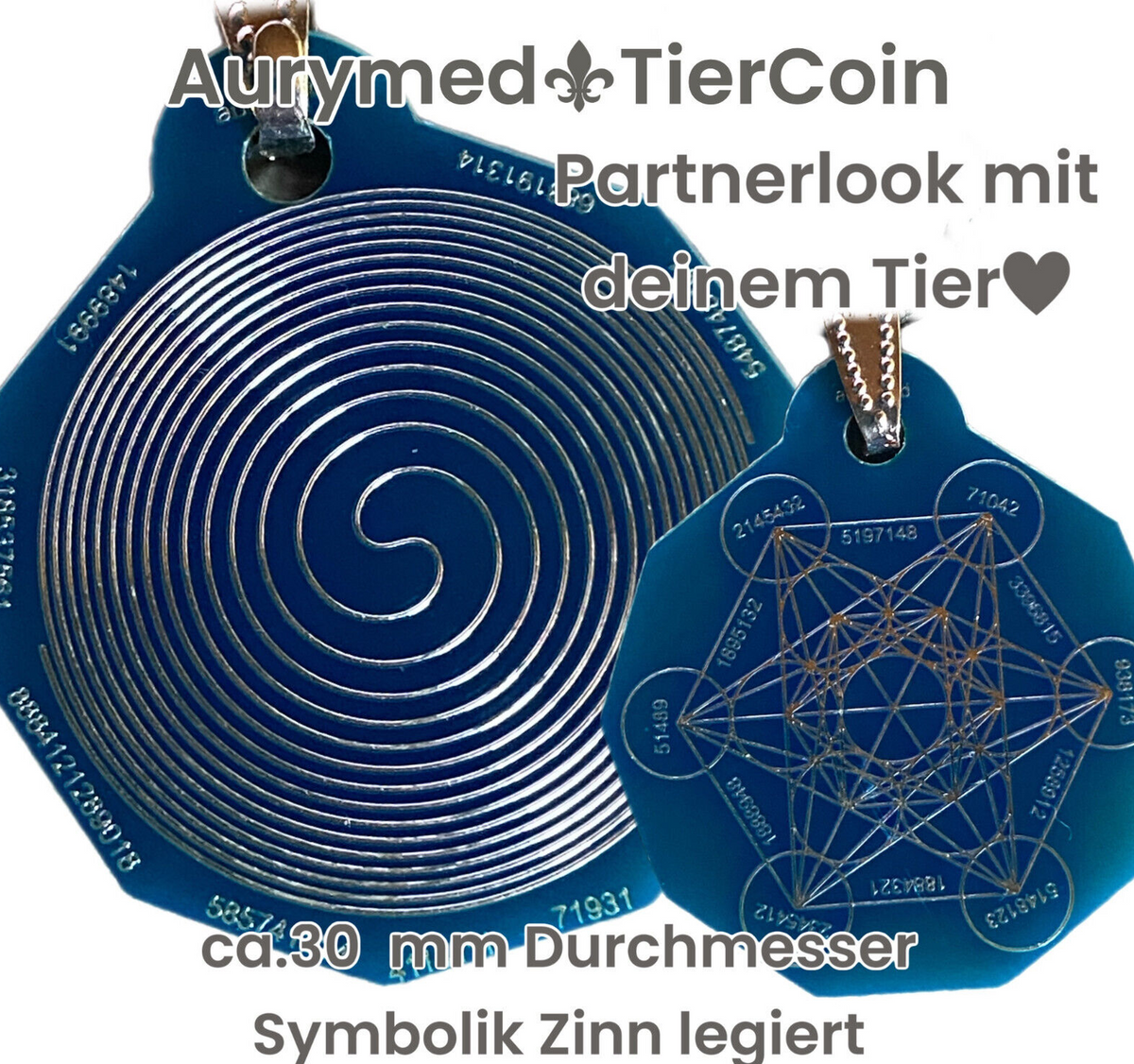 AURYMED Animal Tier Coin Wunschfarben – Beispiel 8