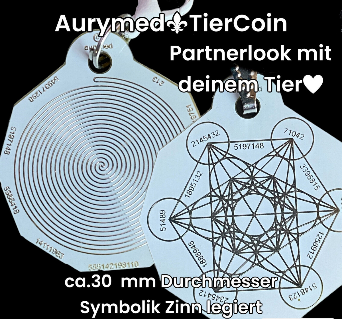 AURYMED Animal Tier Coin Wunschfarben – Beispiel 9
