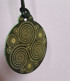 Amulett – Ich bin – Merkaba – Triskele schwarz mit zinnlegiert ca. 48mmx52 mm – Produktansicht 1