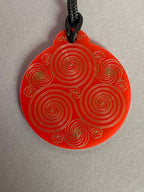 Amulett – Ich bin – Merkaba – Triskele rot mit zinnlegiert ca. 48mmx52 mm – Produktansicht 1