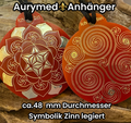 Amulett – Ich bin – Merkaba – Triskele rot mit zinnlegiert ca. 48mmx52 mm – Produktansicht 1