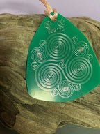 Amulett – Disc – Ganesha der Glücksbote+ die – 69 mm / zinnlegiert / grün – Produktansicht 1