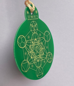 Anhänger Metatron waldgrün, zinnlegiert ca. 52 mm x 62 mm – Produktansicht 1