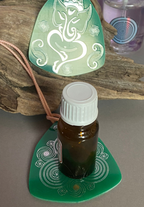 Amulett – Disc – Ganesha der Glücksbote+ die – 69 mm / zinnlegiert / grün – Produktansicht 1