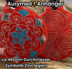 Amulett – Ich bin – Merkaba – Triskele rot mit zinnlegiert ca. 48mmx52 mm – Produktansicht 1