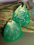 Amulett – Disc – Ganesha der Glücksbote+ die – 69 mm / zinnlegiert / grün – Produktansicht 1