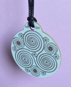 Amulett – Ich bin – Merkaba – Triskele weiß mit zinnlegiert ca. 48mmx52 mm – Produktansicht 1