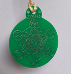 Anhänger Metatron waldgrün, zinnlegiert ca. 52 mm x 62 mm – Produktansicht 1