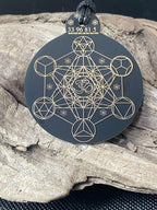 Anhänger Metatron schwarz, goldlegiert ca. 52 mm x 62 mm – Produktansicht 1