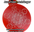 Anhänger Metatron rot, zinnlegiert ca. 52 mm x 62 mm – Produktansicht 1