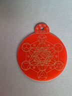 Anhänger Metatron rot, zinnlegiert ca. 52 mm x 62 mm – Produktansicht 1