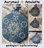 Anhänger Metatron schwarz, goldlegiert ca. 52 mm x 62 mm – Produktansicht 1