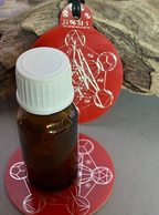 Anhänger Metatron rot, zinnlegiert ca. 52 mm x 62 mm – Produktansicht 1