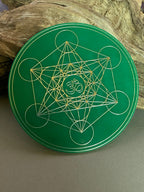 90 mm Discs – Metatron & Dodecagram – Stückzahl wählbar – zinnlegiert – grün – Bild 13