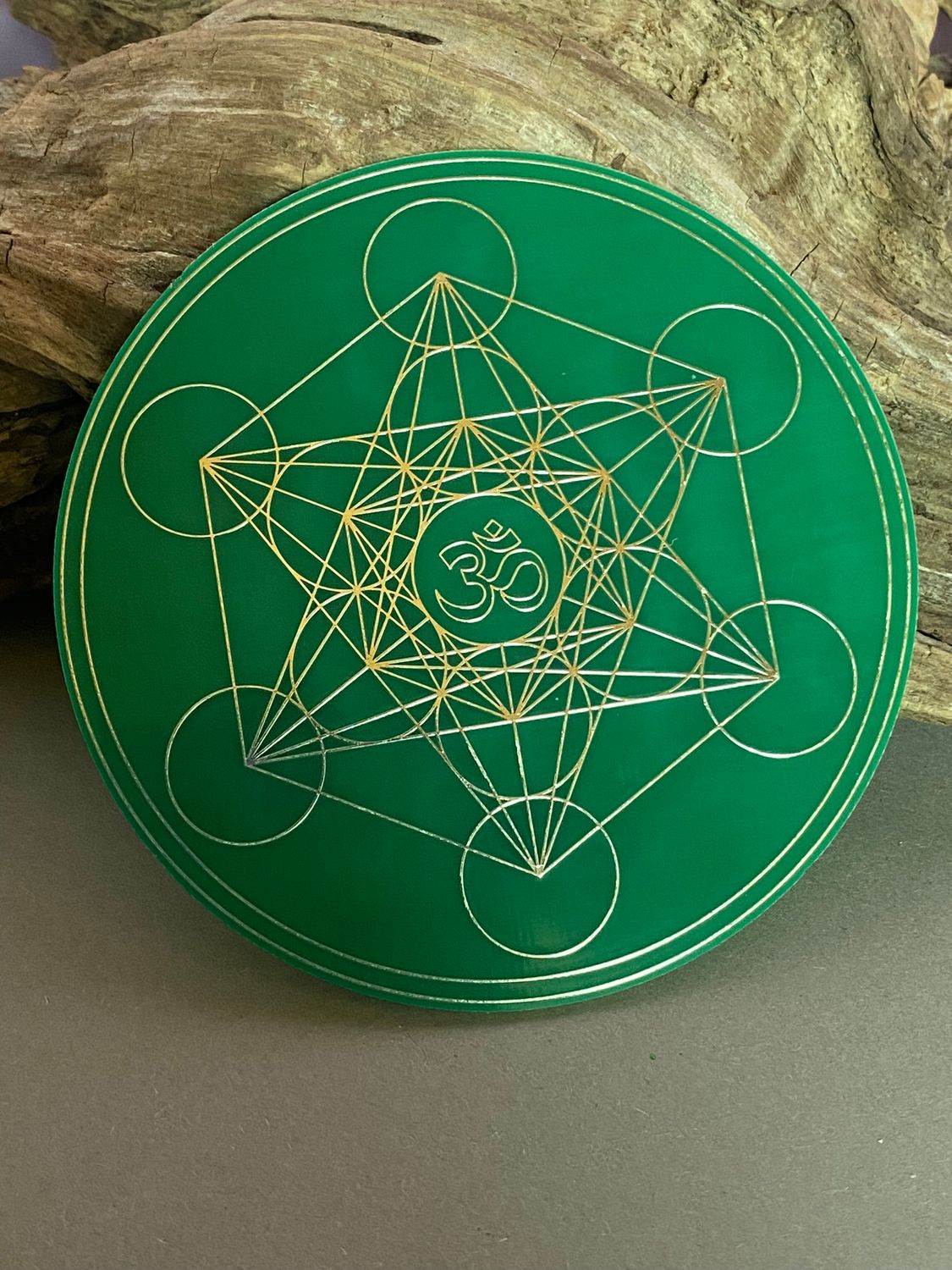 90 mm Discs – Metatron & Dodecagram – Stückzahl wählbar – zinnlegiert – grün – Bild 13