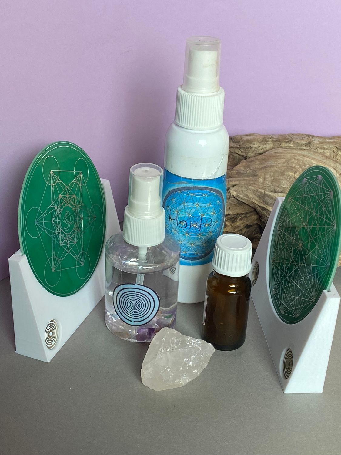 90 mm Discs – Metatron & Dodecagram – Stückzahl wählbar – zinnlegiert – grün – Bild 16