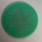 90 mm Discs – Metatron & Dodecagram – Stückzahl wählbar – zinnlegiert – grün – Bild 6