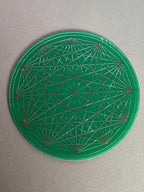 90 mm Discs – Metatron & Dodecagram – Stückzahl wählbar – zinnlegiert – grün – Bild 4