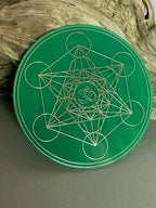 90 mm Discs – Metatron & Dodecagram – Stückzahl wählbar – zinnlegiert – grün – Bild 14