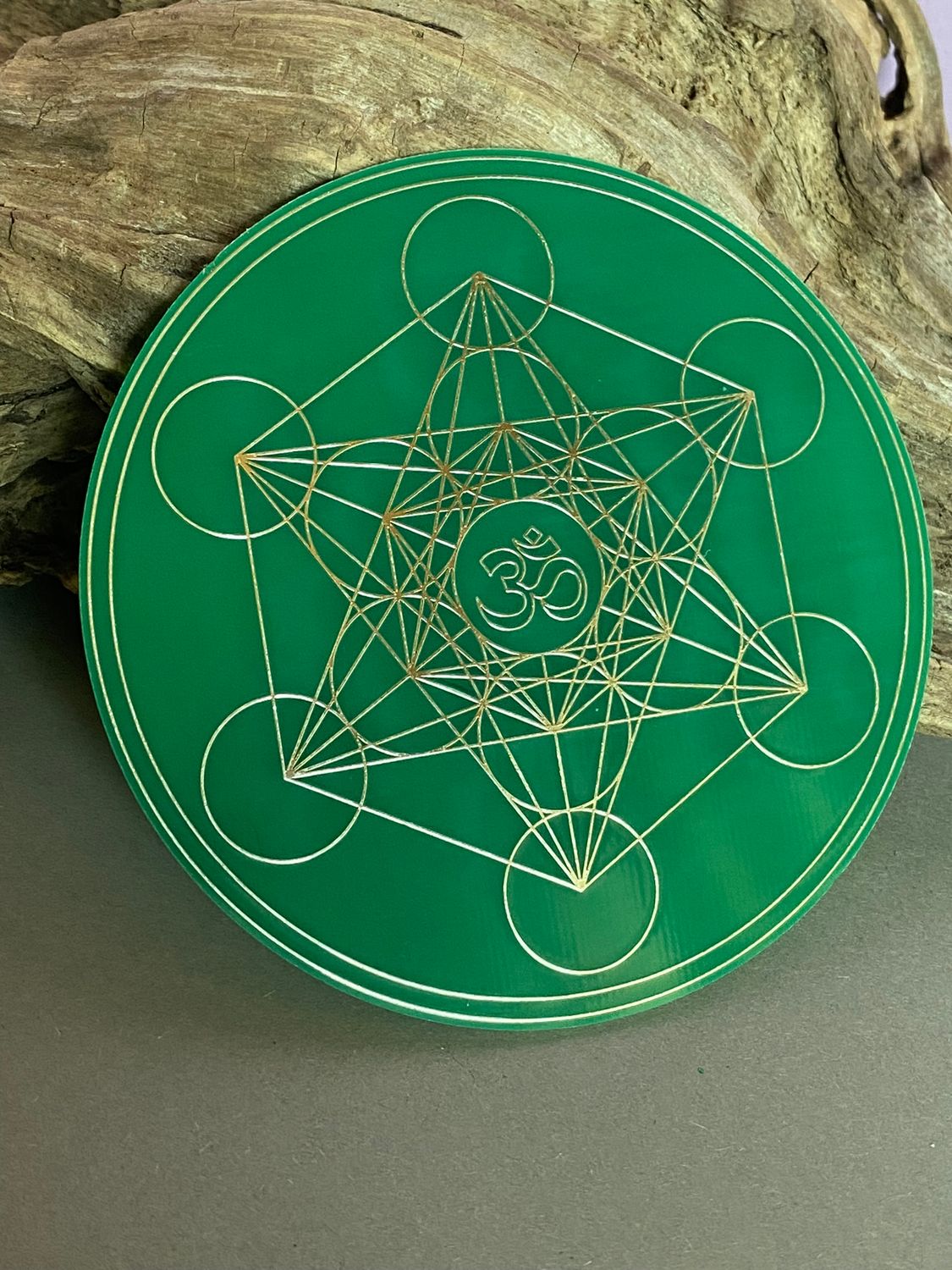 90 mm Discs – Metatron & Dodecagram – Stückzahl wählbar – zinnlegiert – grün – Bild 14