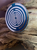 50 mm Disc – 1 Stück Metatron+ die MWO Lakhovsky MWO doppelseitig, blau, zinnlegiert, kupferunterlegt – Produktansicht 1