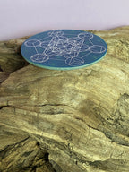 50 mm Disc – 1 Stück Metatron+ die MWO Lakhovsky MWO doppelseitig, blau, zinnlegiert, kupferunterlegt – Produktansicht 1
