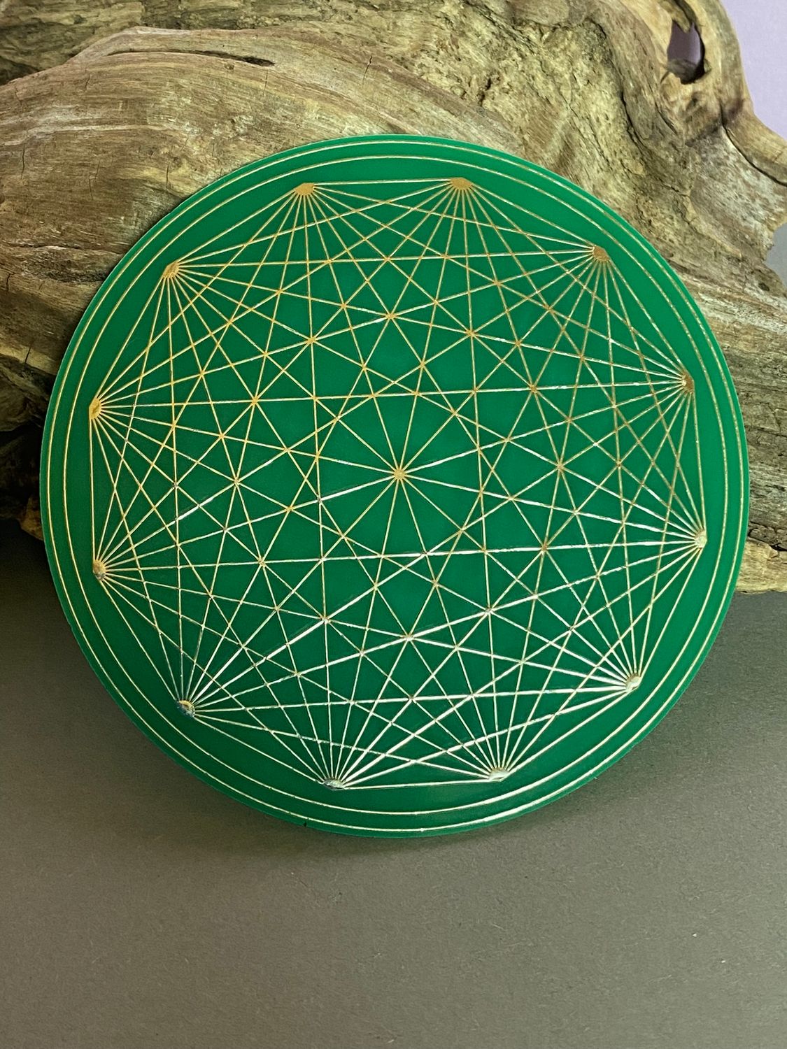 90 mm Discs – Metatron & Dodecagram – Stückzahl wählbar – zinnlegiert – grün – Bild 11