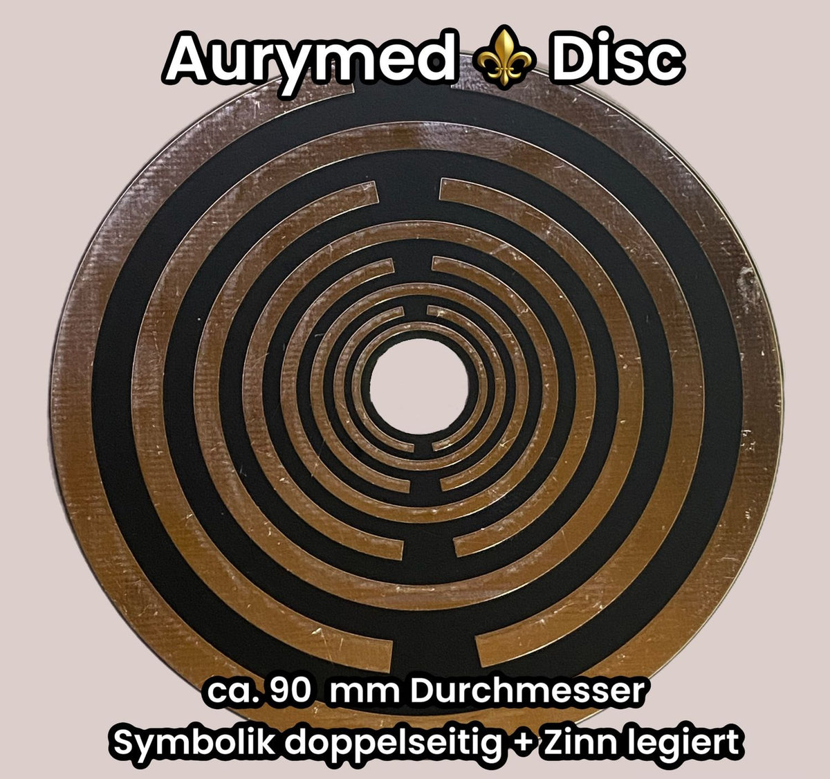 90 mm Disc – Lakhovsky MWO – 12-mm-Loch / zinnlegiert / schwarz – Produktansicht 1