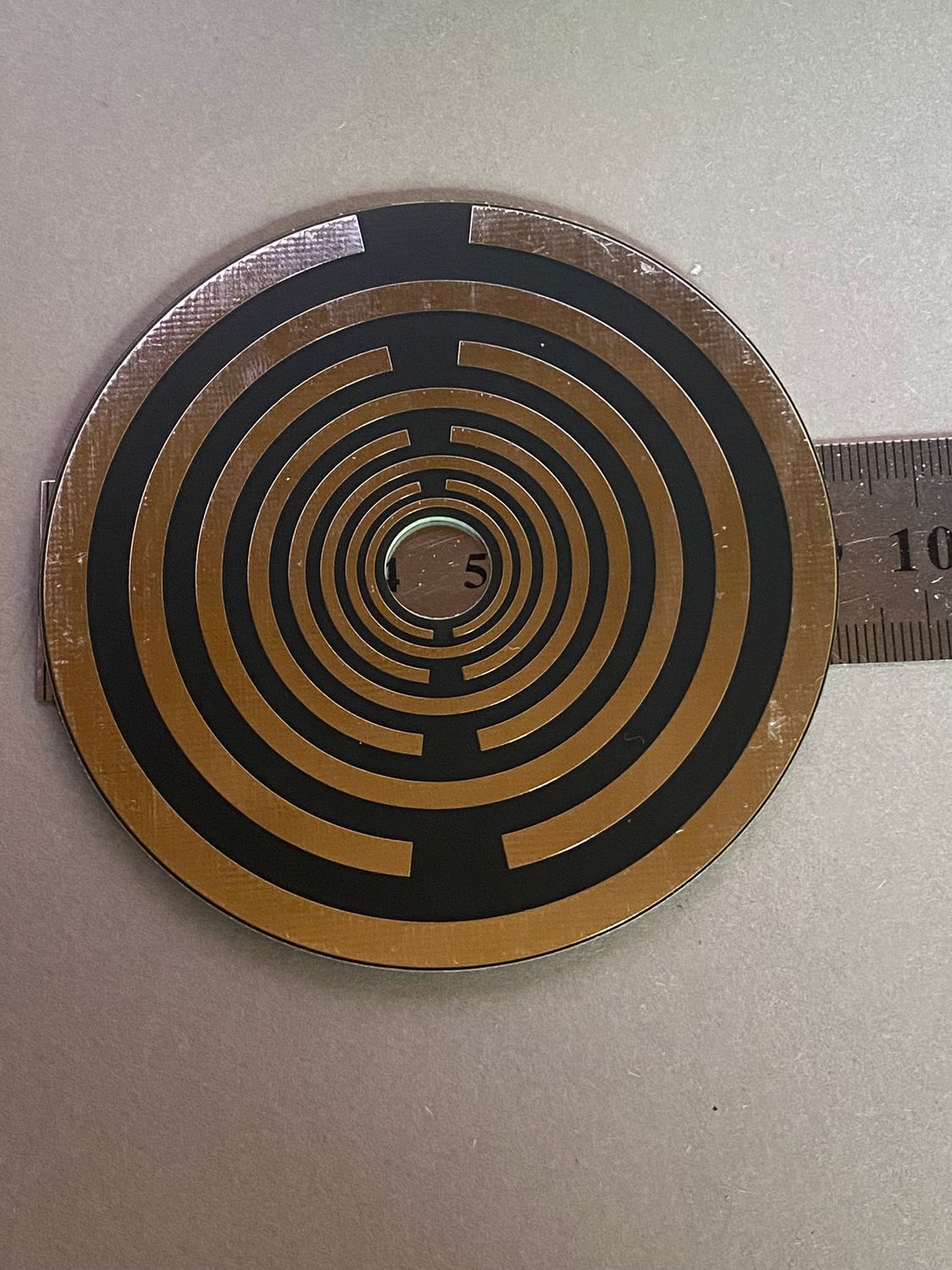 90 mm Disc – Lakhovsky MWO – 12-mm-Loch / zinnlegiert / schwarz – Produktansicht 1