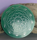 90 mm Discs – Metatron & Dodecagram – Stückzahl wählbar – zinnlegiert – grün – Bild 10