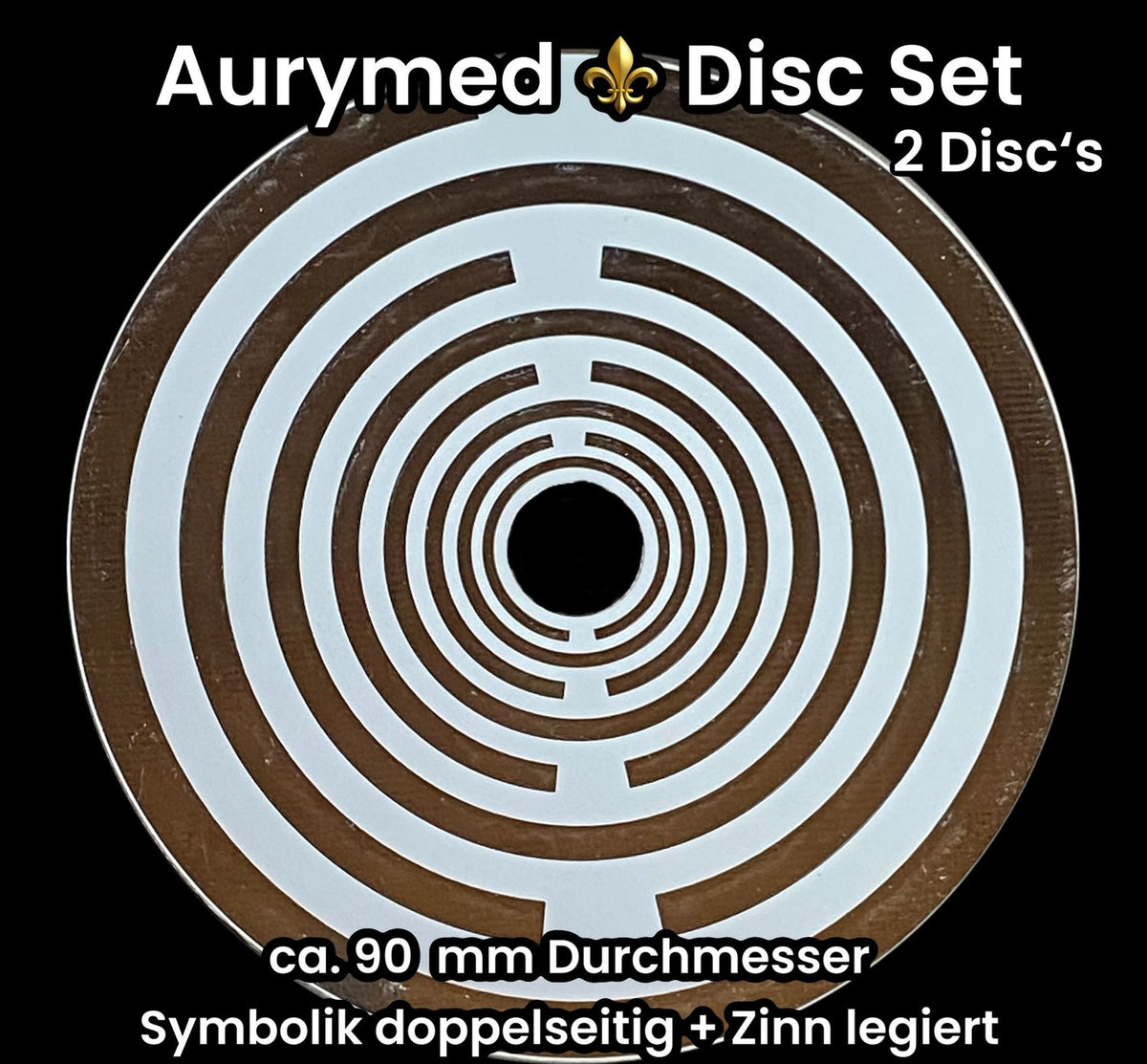 90 mm Disc 2er-Set – Lakhovsky MWO – ohne PLA-Halter / zinnlegiert / grün – Produktansicht 1