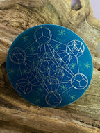 50 mm Disc – 1 Stück Metatron+ die MWO Lakhovsky MWO doppelseitig, blau, zinnlegiert, kupferunterlegt – Produktansicht 1