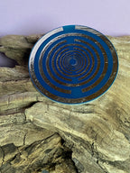50 mm Disc – 1 Stück Metatron+ die MWO Lakhovsky MWO doppelseitig, blau, zinnlegiert, kupferunterlegt – Produktansicht 1