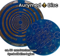 50 mm Disc – 1 Stück Metatron+ die MWO Lakhovsky MWO doppelseitig, blau, zinnlegiert, kupferunterlegt – Produktansicht 1