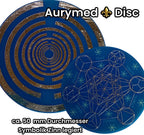 50 mm Disc – 1 Stück Metatron+ die MWO Lakhovsky MWO doppelseitig, blau, zinnlegiert, kupferunterlegt – Produktansicht 1