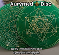 90 mm Discs – Metatron & Dodecagram – Stückzahl wählbar – zinnlegiert – grün – Bild 1