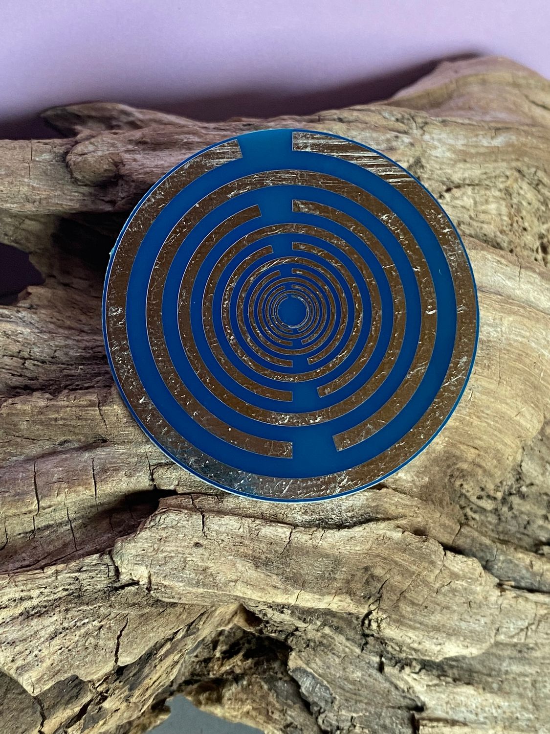 50 mm Disc – 1 Stück Metatron+ die MWO Lakhovsky MWO doppelseitig, blau, zinnlegiert, kupferunterlegt – Produktansicht 1