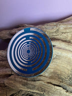 50 mm Disc – 1 Stück Metatron+ die MWO Lakhovsky MWO doppelseitig, blau, zinnlegiert, kupferunterlegt – Produktansicht 1