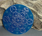 50 mm Disc – 1 Stück Metatron+ die MWO Lakhovsky MWO doppelseitig, blau, zinnlegiert, kupferunterlegt – Produktansicht 1