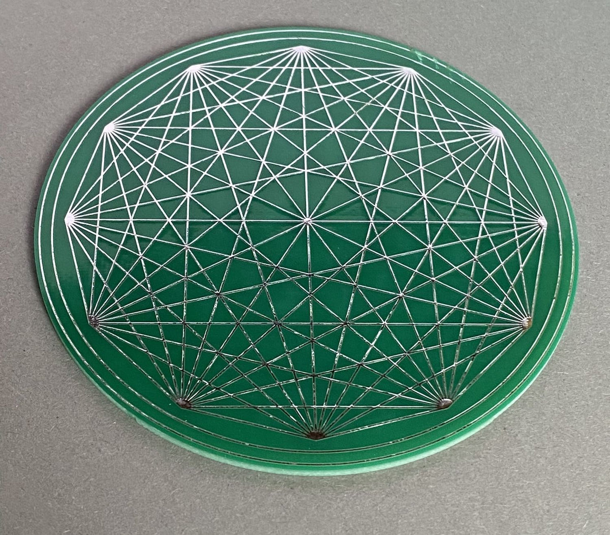 90 mm Discs – Metatron & Dodecagram – Stückzahl wählbar – zinnlegiert – grün – Bild 5
