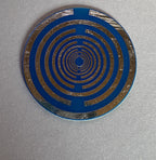 50 mm Disc – 1 Stück Metatron+ die MWO Lakhovsky MWO doppelseitig, blau, zinnlegiert, kupferunterlegt – Produktansicht 1