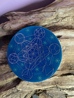 50 mm Disc – 1 Stück Metatron+ die MWO Lakhovsky MWO doppelseitig, blau, zinnlegiert, kupferunterlegt – Produktansicht 1