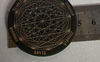 Amulett – Disc ca. 48x58 mm – Lakhovsky MWO + Dodecagram – 58 mm / goldlegiert / schwarz – Produktansicht 1