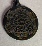 Amulett – Disc ca. 48x58 mm – Lakhovsky MWO + Dodecagram – 58 mm / goldlegiert / schwarz – Produktansicht 1